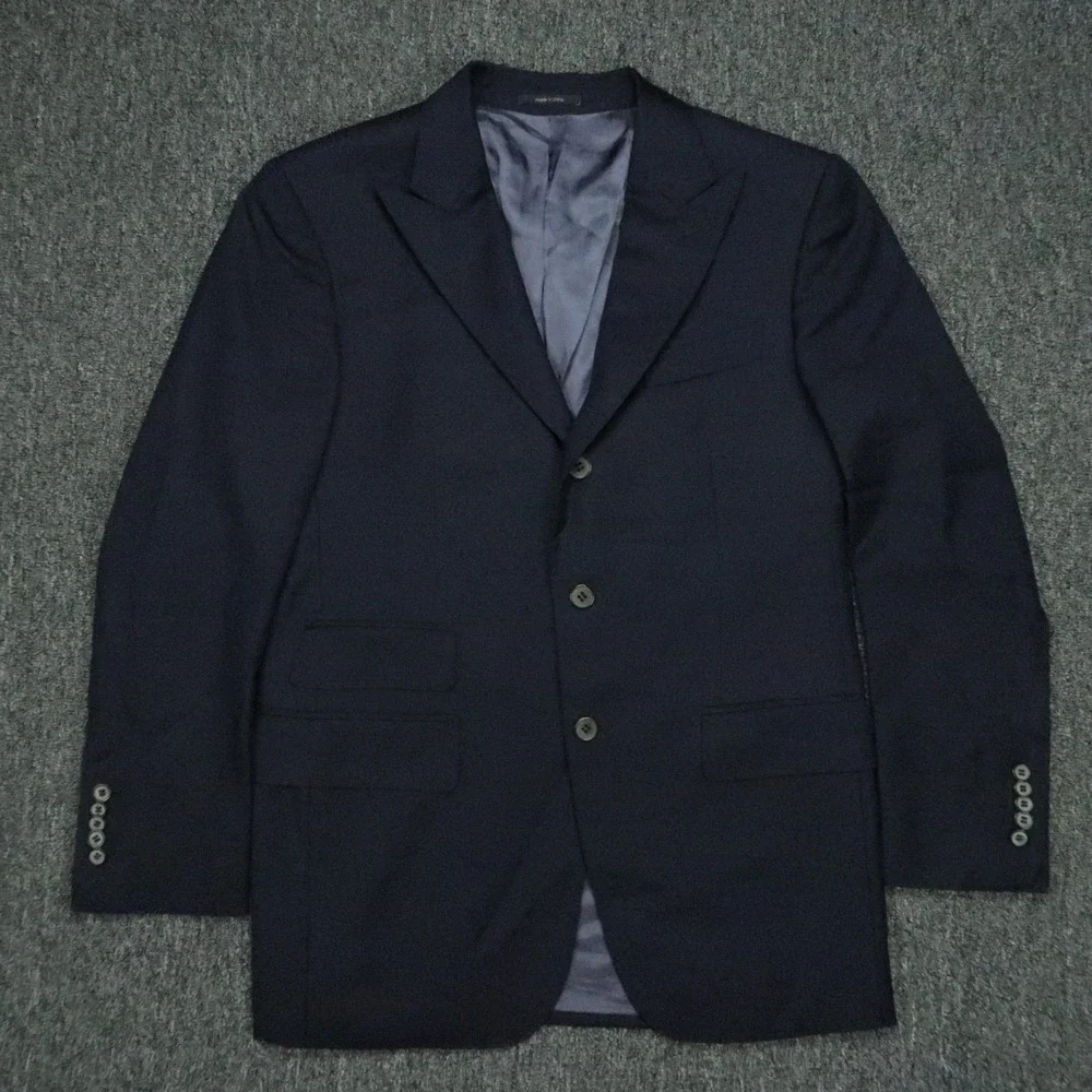Suitsupply Jacket Mens 38R Blue Vitale Barberis Canonico Pure Wool Super 110s‎